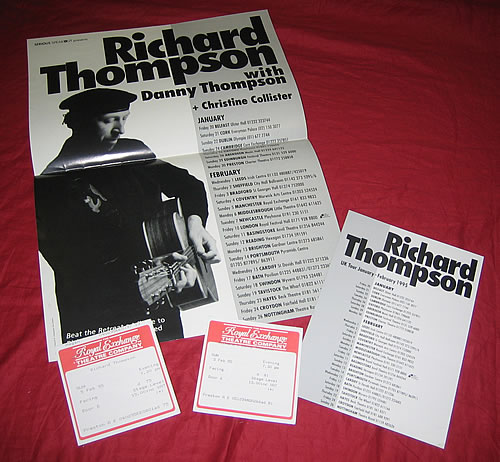 Richard Thompson UK Tour memorabilia UK RTHMMUK340181
