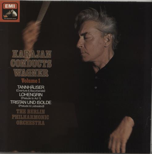 Richard Wagner Herbert von Karajan Conducts Wagner Volume 1 vinyl LP album (LP record) UK WGXLPHE670839