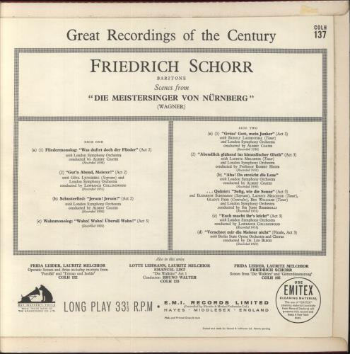 Richard Wagner Wagner: Scenes From "Die Meistersinger" vinyl LP album (LP record) UK WGXLPWA853188