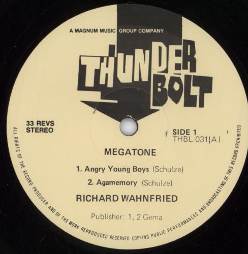 Richard Wahnfried Megatone vinyl LP album (LP record) UK R2LLPME816094