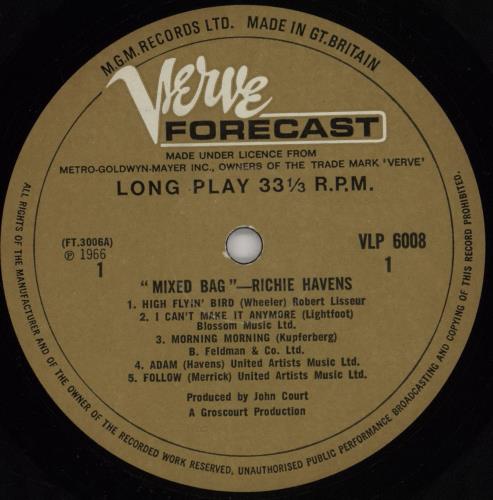 Richie Havens Mixed Bag vinyl LP album (LP record) UK CHVLPMI763877