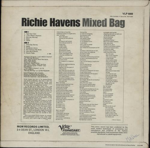Richie Havens Mixed Bag vinyl LP album (LP record) UK CHVLPMI763877