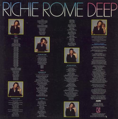 Richie Rome Deep vinyl LP album (LP record) US 1K8LPDE827447