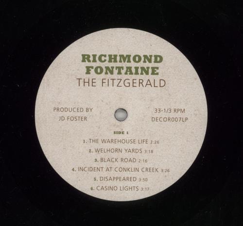 Richmond Fontaine The Fitzgerald vinyl LP album (LP record) UK 4OCLPTH872575