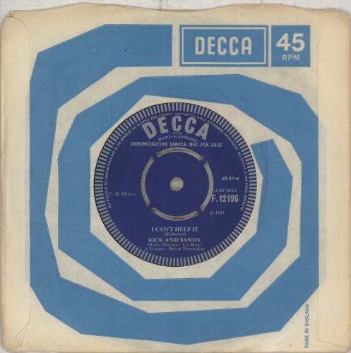 Rick & Sandy Lost My Girl - A Label 7" vinyl single (7 inch record / 45) UK -MS07LO888629