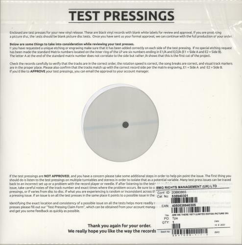 Rick Astley Are We There Yet? - Test Pressing for Picture Disc vinyl LP album (LP record) UK ASTLPAR885328