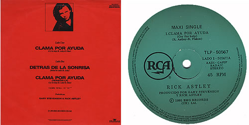 Rick Astley Clama Por Ayunda vinyl LP album (LP record) Argentinean ASTLPCL236512