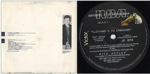 Rick Astley Llevame A Tu Corazon 12" vinyl single (12 inch record / Maxi-single) Argentinean AST12LL236516