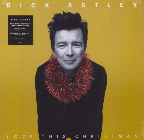 Rick Astley Love This Christmas / When I Fall In Love - Red Vinyl 12" vinyl single (12 inch record / Maxi-single) UK AST12LO823070