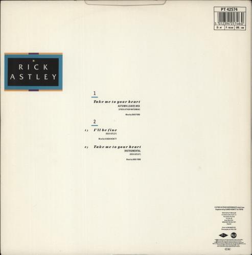 Rick Astley Take Me To Your Heart 12" vinyl single (12 inch record / Maxi-single) UK AST12TA44806