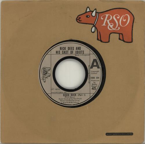 Rick Dees And His Cast Of Idiots Disco Duck 7" vinyl single (7 inch record / 45) UK R5R07DI686401