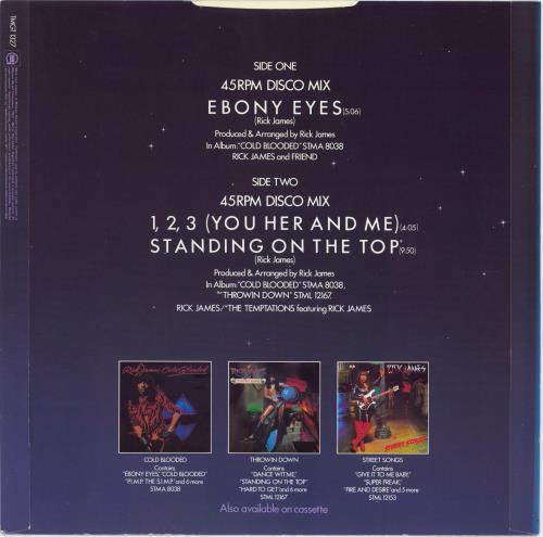Rick James Ebony Eyes 12" vinyl single (12 inch record / Maxi-single) UK R-J12EB773974