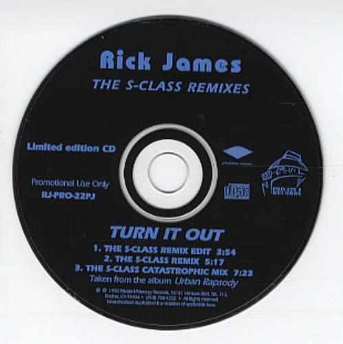 Rick James Turn It Out CD single (CD5 / 5") US R-JC5TU303759