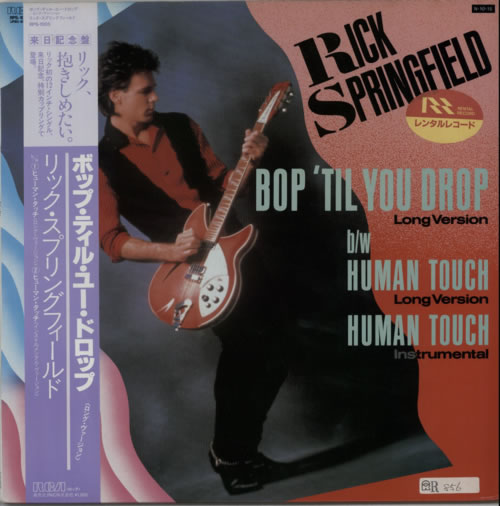 Rick Springfield Bop 'Til You Drop - Ex Rental 12" vinyl single (12 inch record / Maxi-single) Japanese RSP12BO599515