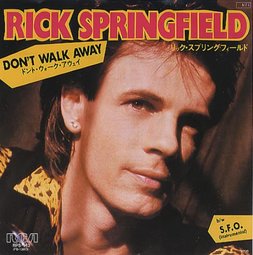Rick Springfield Don't Walk Away 7" vinyl single (7 inch record / 45) Japanese RSP07DO176855
