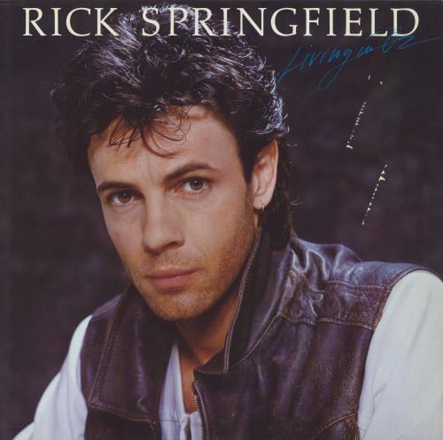 Rick Springfield Living In Oz + 12" vinyl LP album (LP record) German RSPLPLI591656
