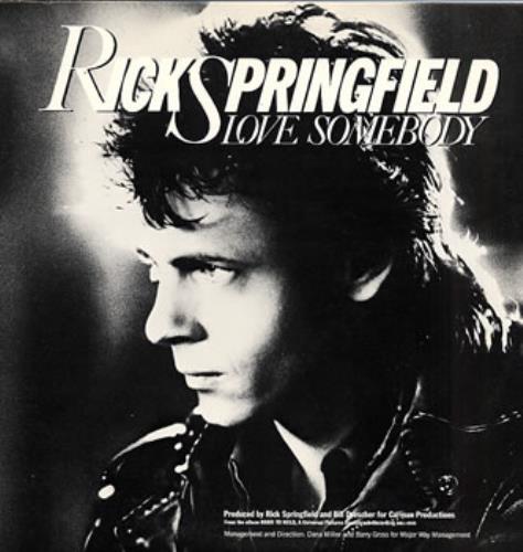 Rick Springfield Love Somebody 12" vinyl single (12 inch record / Maxi-single) US RSP12LO315988