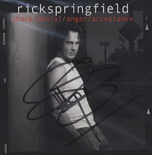 Rick Springfield Shock/Denial/Anger/Acceptance - autographed CD album (CDLP) US RSPCDSH315091