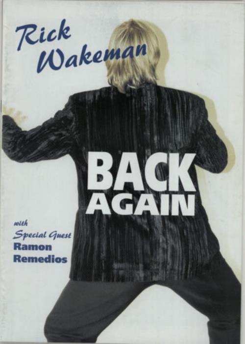 Rick Wakeman Back Again tour programme UK RKWTRBA589621