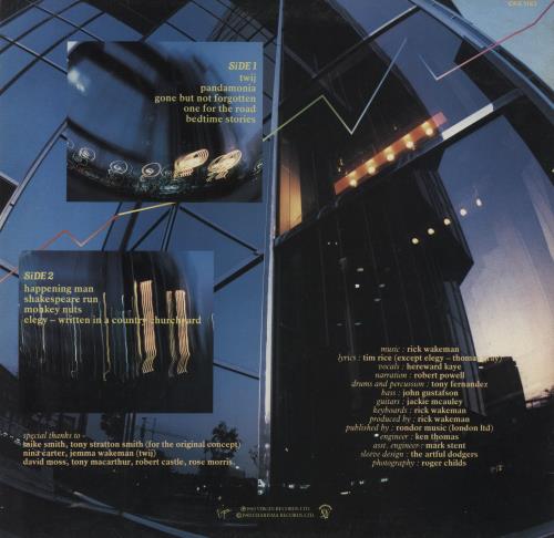 Rick Wakeman Cost Of Living vinyl LP album (LP record) UK RKWLPCO281364