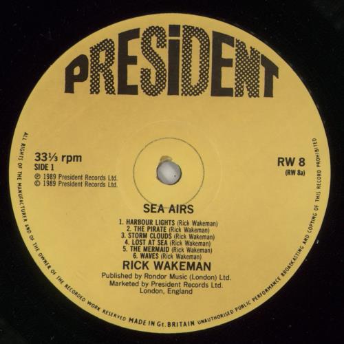 Rick Wakeman Sea Airs vinyl LP album (LP record) UK RKWLPSE584051