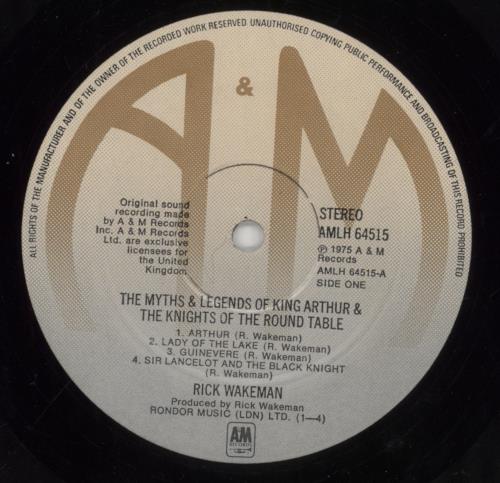 Rick Wakeman The Myths And Legends - 1st vinyl LP album (LP record) UK RKWLPTH453360