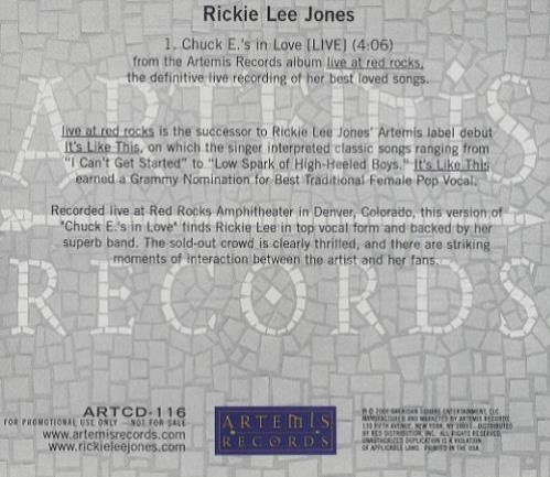 Rickie Lee Jones Chuck E.'s In Love CD single (CD5 / 5") US RLJC5CH214699