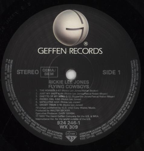 Rickie Lee Jones Flying Cowboys vinyl LP album (LP record) UK RLJLPFL361915