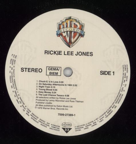 Rickie Lee Jones Rickie Lee Jones - 180 Gram Vinyl vinyl LP album (LP record) UK RLJLPRI849403