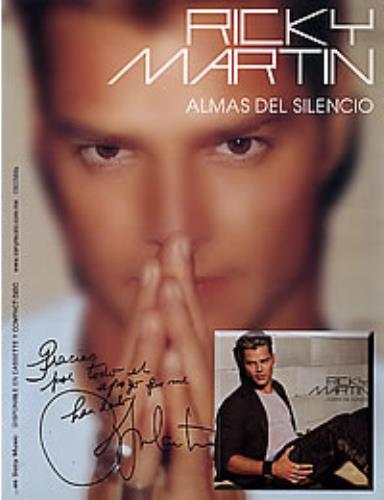 Ricky Martin Almas Del Silencio handbill Mexican RKMHBAL269446