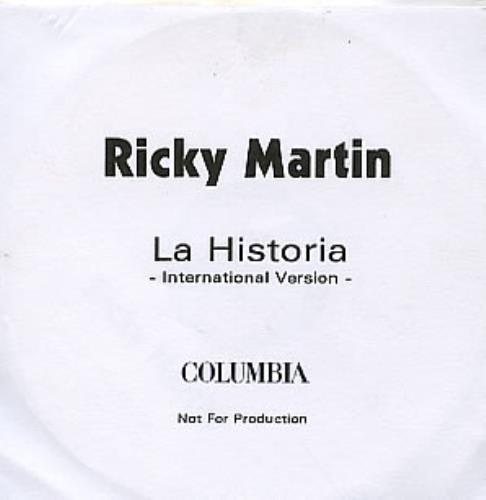 Ricky Martin La Historia CD-R acetate UK RKMCRLA179452