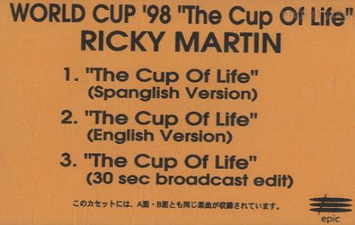 Ricky Martin The Cup Of Life cassette single Japanese RKMCMTH172201