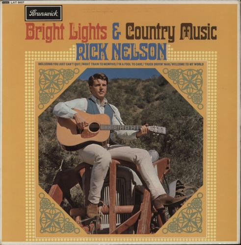 Ricky Nelson Bright Lights & Country Music vinyl LP album (LP record) UK R-NLPBR876722