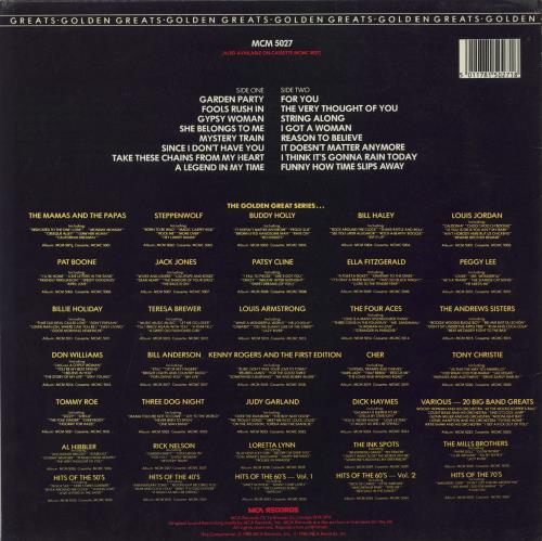 Ricky Nelson Golden Greats vinyl LP album (LP record) UK R-NLPGO818751