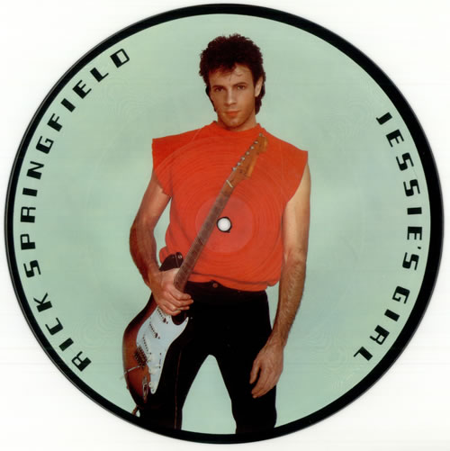 Rick Springfield Jessie's Girl UK 10" Vinyl Picture Disc (10 inch