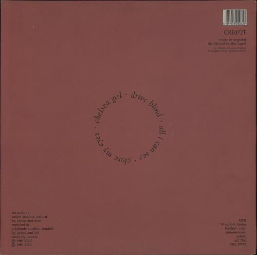 Ride Chelsea Girl EP - VG 12" vinyl single (12 inch record / Maxi-single) UK RID12CH887856