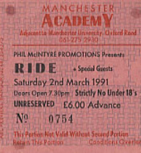 Ride Concert Ticket concert ticket UK RIDTICO317315