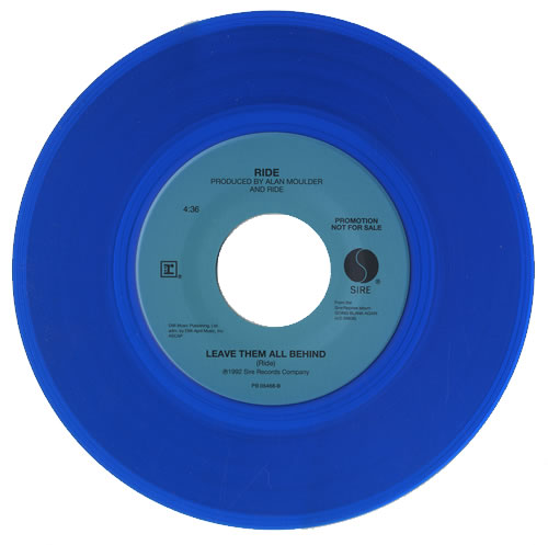 Ride Leave Them All Behind - Blue Vinyl 7" vinyl single (7 inch record / 45) US RID07LE06059