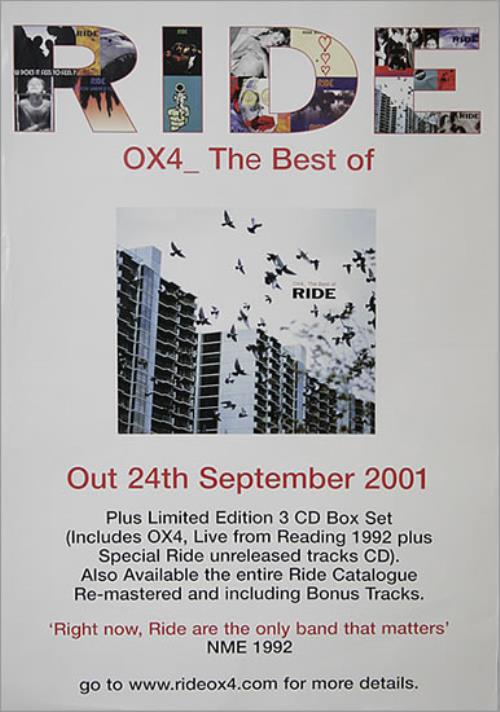 Ride OX4_ The Best Of poster UK RIDPOOX485244