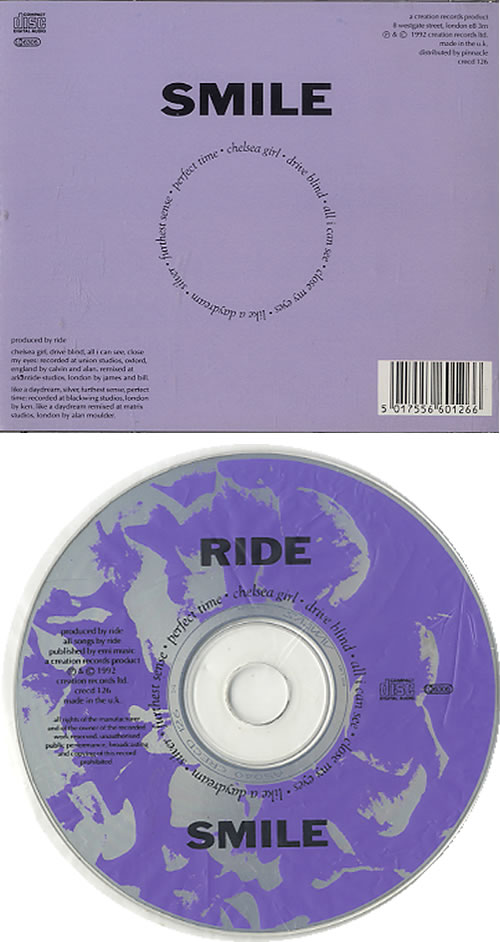 Ride Smile CD album (CDLP) UK RIDCDSM206145