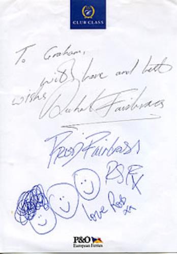 Right Said Fred Autographed Notepaper memorabilia UK RSFMMAU283204
