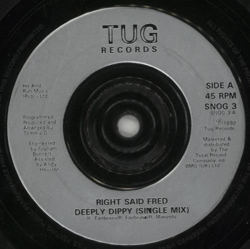 Right Said Fred Deeply Dippy 7" vinyl single (7 inch record / 45) UK RSF07DE301856