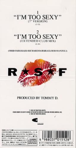 Right Said Fred I'm Too Sexy 3" CD single (CD3) Japanese RSFC3IM12128