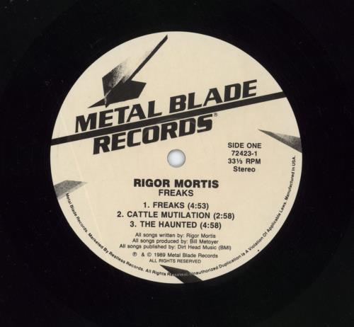 Rigor Mortis Freaks 12" vinyl single (12 inch record / Maxi-single) US 4KI12FR800498