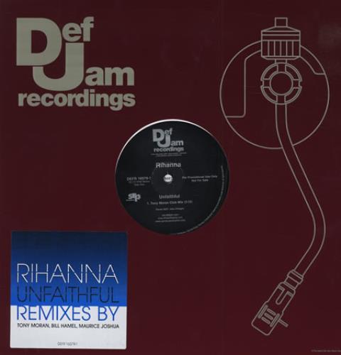 Rihanna Unfaithful Remixes 12" vinyl single (12 inch record / Maxi-single) US RH112UN409689