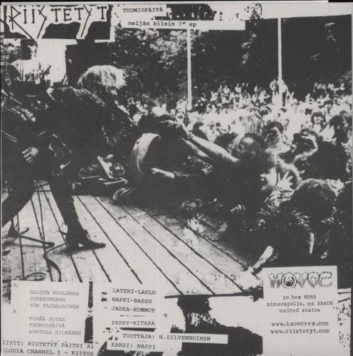 Riistetyt Tuomiop�iv� 7" vinyl single (7 inch record / 45) US 67O07TU837242