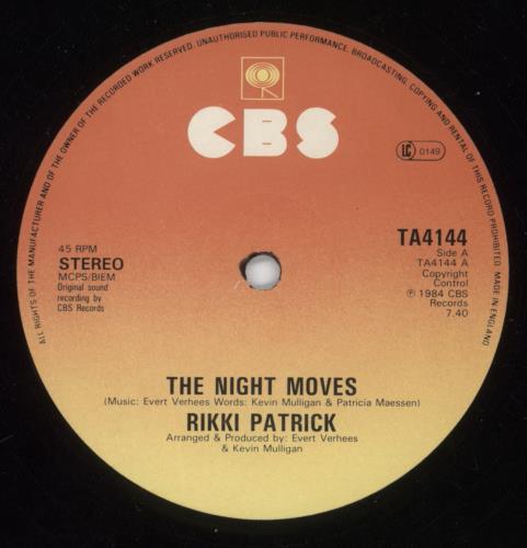 Rikki Patrick Night Moves 12" vinyl single (12 inch record / Maxi-single) UK R6M12NI891045