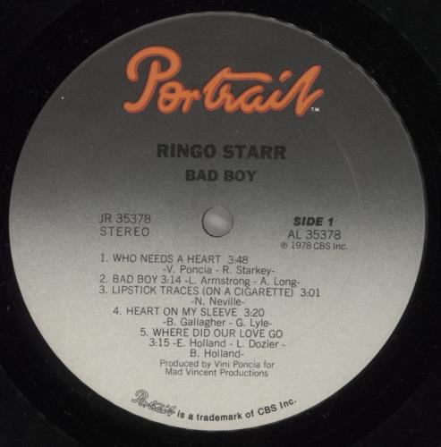 Ringo Starr Bad Boy - Ex vinyl LP album (LP record) US RINLPBA882752