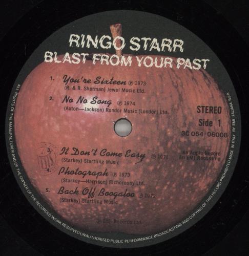 Ringo Starr Blast From Your Past vinyl LP album (LP record) Italian RINLPBL885165