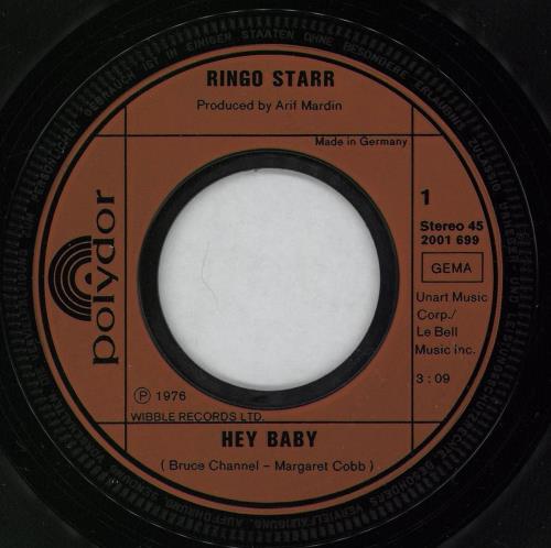Ringo Starr Hey Baby 7" vinyl single (7 inch record / 45) German RIN07HE102598